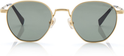 Shisen Fox Round Sunglasses(For Men & Women, Green)