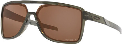 OAKLEY Rectangular Sunglass(For Men, Brown)