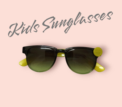 UZAK Rectangular Sunglasses(For Boys & Girls, Black)