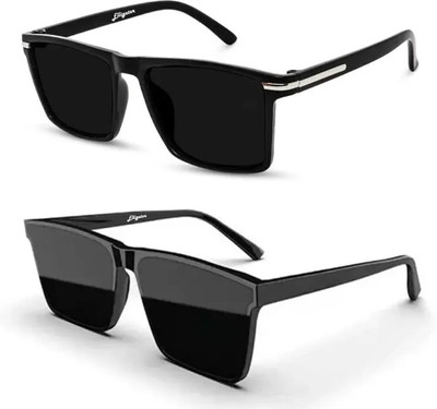 ELLIGATOR Wayfarer, Wayfarer Sunglasses(For Men & Women, Black, Black)