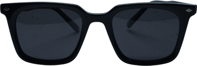 WOWspecs Retro Square Sunglasses(For Men & Women, Black)