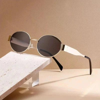 Puerto Round Sunglasses(For Men & Women, Black)