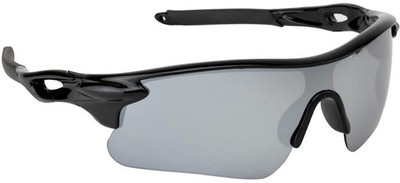 SAVYA Sports, Rectangular, Aviator Sunglasses(For Boys & Girls, Black)