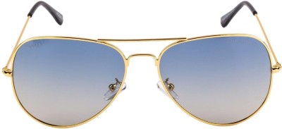 Dark Romance Aviator Sunglasses(For Men, Blue)