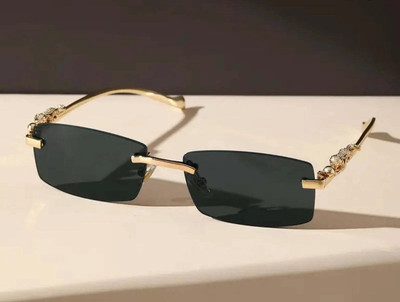 Wayfarer Sunglasses Rectangular Sunglasses(For Men & Women, Black)