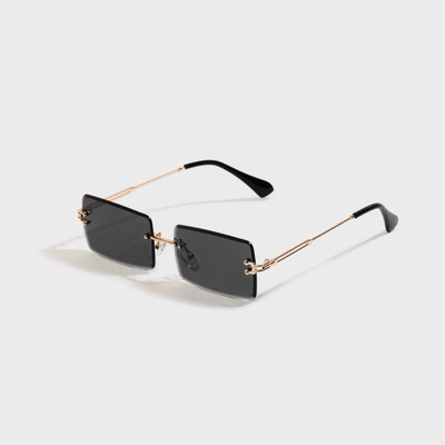 SAM AND MARSHALL Rectangular Sunglasses(For Men & Women, Black)
