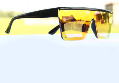 jiebo Rectangular Sunglasses(For Men, Red)