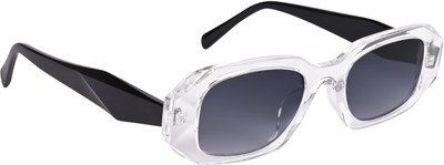 NuVew Rectangular Sunglasses(For Men & Women, Black)