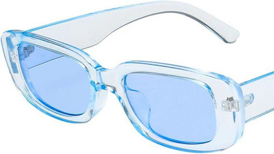 Eymen I Rectangular Sunglasses(For Men, Blue)