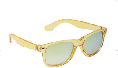 Neska Moda Rectangular Sunglasses(For Boys & Girls, Golden)
