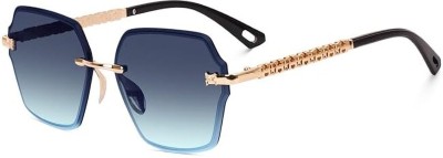 KOPEK Over-sized Sunglasses(For Women, Blue)