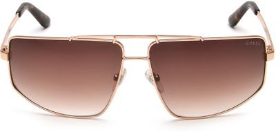 GUESS Rectangular Sunglasses(For Men & Women, Brown)