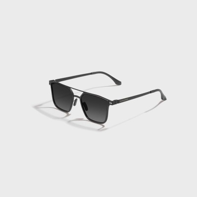 SAM AND MARSHALL Rectangular Sunglasses(For Men & Women, Black)