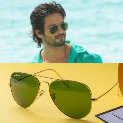 LOUIS KOUROS Aviator Sunglasses(For Men & Women, Green)