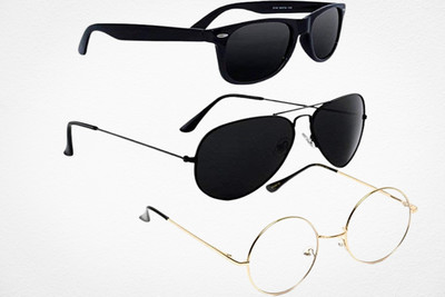 Whay Sports, Aviator, Round Sunglasses(For Men & Women, Clear, Blue)