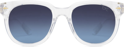HEXXA Over-sized, Rectangular, Retro Square, Wrap-around Sunglasses(For Men, Clear)