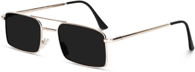 hayden haiza Rectangular Sunglasses(For Men & Women, Black)