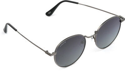 Eyeric Round Sunglasses(For Men & Women, Black)