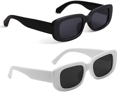 ELLIGATOR Cat-eye, Retro Square, Oval, Round Sunglasses(For Men & Women, Black)
