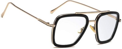 HIPE Retro Square Sunglasses(For Men & Women, Clear)