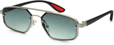 Hashtag eyewear Rectangular Sunglasses(For Men, Green)