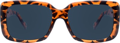 PETER JONES Retro Square Sunglasses(For Men & Women, Black)