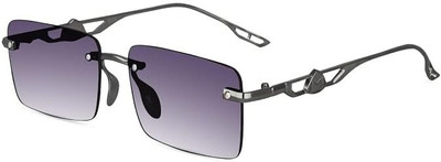 CREATURE Rectangular Sunglasses(For Men & Women, Black)