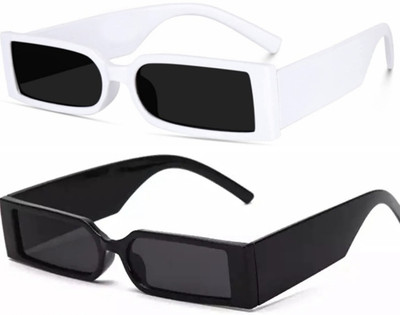 Dyana Core Rectangular Sunglasses(For Men & Women, Black)