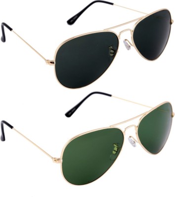 Shade House Aviator Sunglasses(For Men, Green)