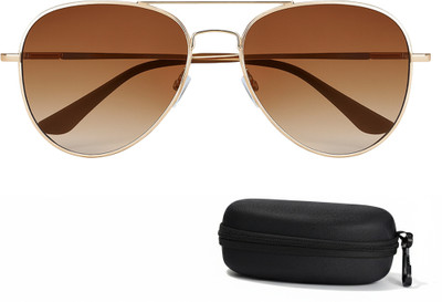 SLOVIC Aviator Sunglasses(For Men & Women, Brown)