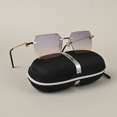 IDOR Rectangular Sunglasses(For Men & Women, Orange)