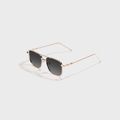 SAM AND MARSHALL Retro Square Sunglasses(For Men & Women, Black)