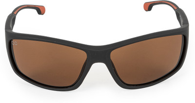 Bardik Sage Wrap-around Sunglasses(For Men & Women, Brown)
