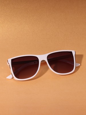 Dukiekooky Retro Square Sunglasses(For Boys & Girls, Brown)