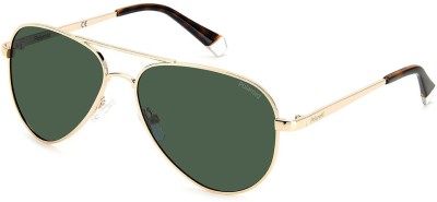POLAROID Aviator Sunglasses(For Men & Women, Green)