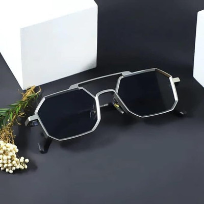 GOOD FRIENDS Rectangular, Retro Square Sunglasses(For Men & Women, Black)
