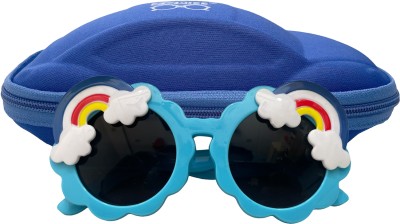 ZQBIEE Round Sunglasses(For Boys & Girls, Blue)