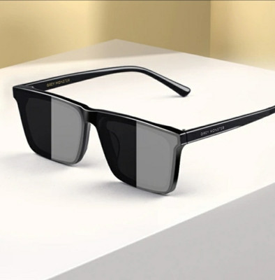 Rozti Rectangular Sunglasses(For Boys & Girls, Black)