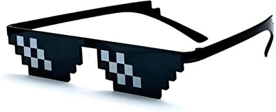 Sunglassy Rectangular Sunglasses(For Boys & Girls, Black)