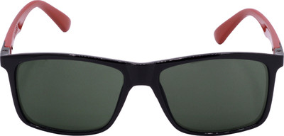 Redleaf Rectangular Sunglasses(For Men & Women, Green)