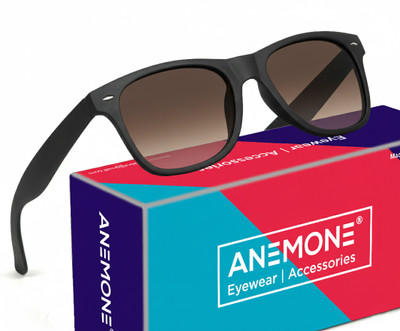 Anemone Wayfarer, Retro Square Sunglasses(For Men & Women, Brown)