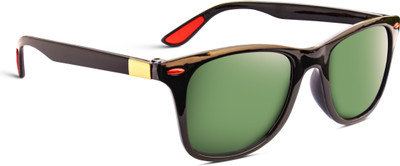 jiebo Rectangular Sunglasses(For Men & Women, Green)