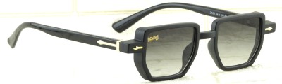 I-GOG Retro Square Sunglasses(For Men & Women, Black)