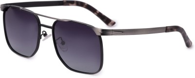 Lenskandy Rectangular Sunglasses(For Men, Grey)