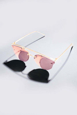 French Crown Clubmaster Sunglasses(For Women, Pink)