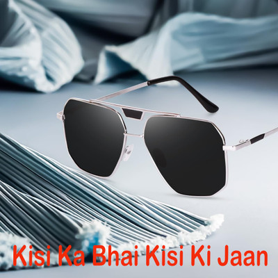 ROADWAY Retro Square Sunglasses(For Men, Black)