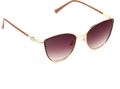 Eyeric Cat-eye Sunglasses(For Women, Brown)