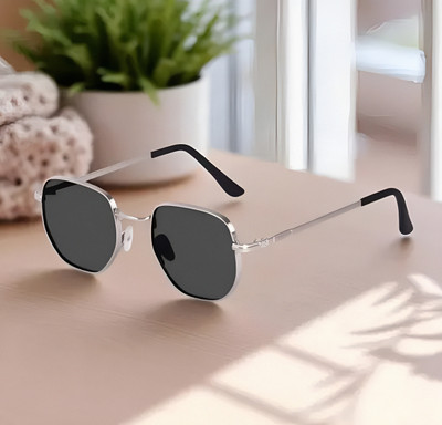 spectaswag Round Sunglasses(For Men & Women, Black)