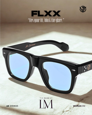 LM Eyewear Over-sized Sunglasses(For Men & Women, Blue)
