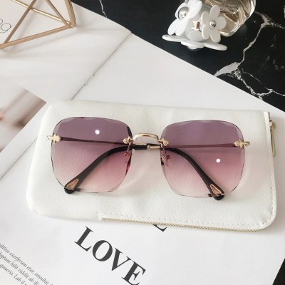 The Magnifique Retro Square Sunglasses(For Women, Golden, Pink)